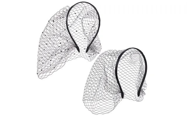 2pcs 2 Colors Mesh Veil Cloth Hair Bands