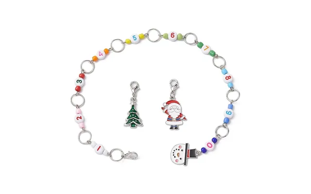 3pcs Christmas Theme Knitting Row Counter Chains & Locking Stitch Markers Kits
