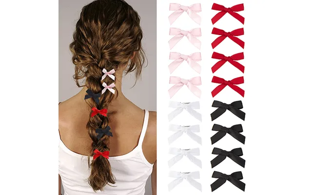 Bowknot Polyester Alligator Hair Clips