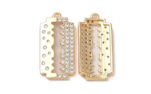 Brass & Cubic Zirconia Pendants