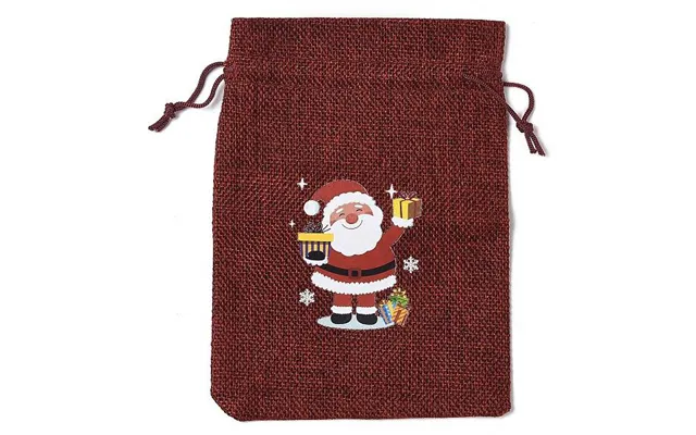 Christmas Theme Jute Cloth Storage Bags