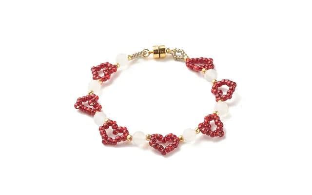 Glass Seed & Natural Agate Beaded Bracelet With Brass Magnetic Clasp