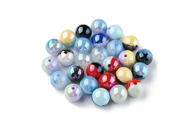 Two Tone Uv Plating Opaque Acrylic Beads