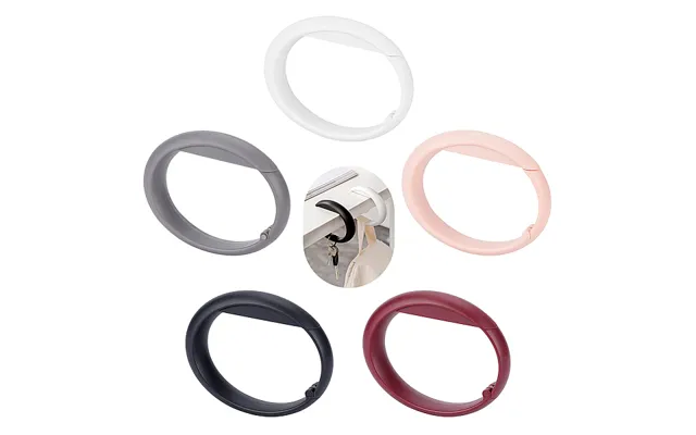 Wadorn 5pcs 5 Colors Round Plastic Purse Hooks