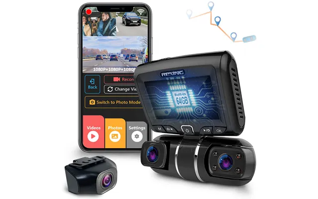 Rexing S1 Pro Enhanced Dash Cam 3-channel Front - Rear