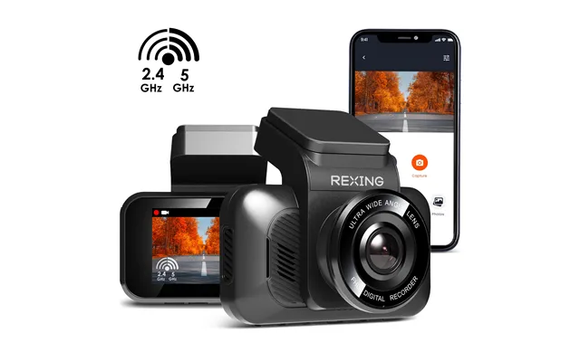 Rexing V55 Dash Cam - 4k Modular Capabilities, 5.0 Ghz Wi-fi, And Gps Car Dash Camera Recorder
