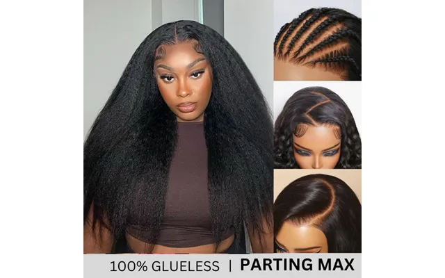 Sunber Hair Kinky Edge Lace Wig 13x4 Lace Front Human Hair Wigs Yaki Straight Wigs With Baby Hair Flash Deal product image