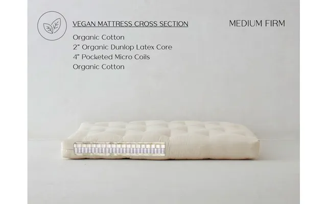 Twin Loveseat Latex Couch Futon Mattress Med Firm - Vegan Eco Support product image