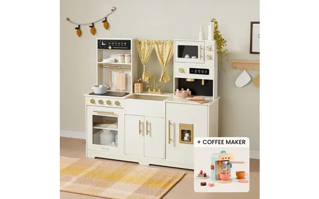 Tiny Land Luxury Kitchen Playset - Kitchen Wooden Coffee Maker Set