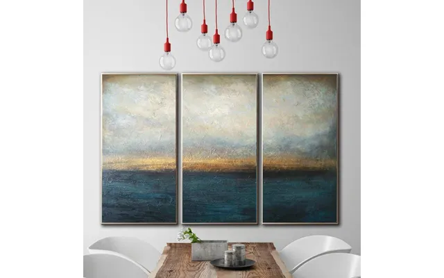 Abstract Oil Painting Blue Painting Sunset Painting Abstract Painting On Canvas Watescape product image