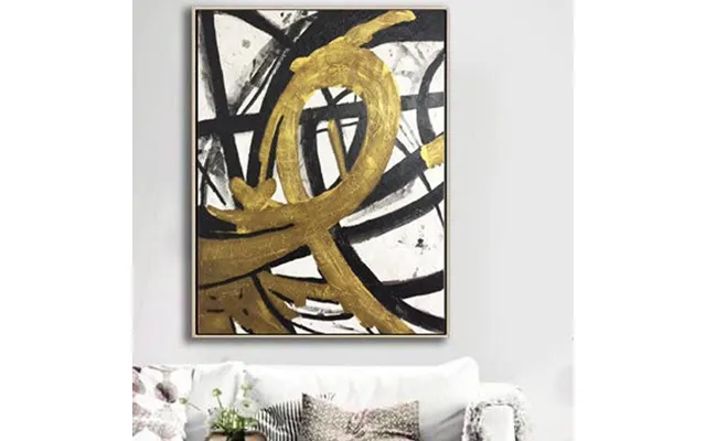 Black Painting White Painting Gold Painting Abstract Original Painting On Canvas Loop Of Infinity product image