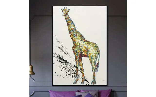 Original Abstract Giraffe Painting Animal Abstract Painting Giraffe Wall Art Giraffe Artwork Wild Nature Art Giraffe product image
