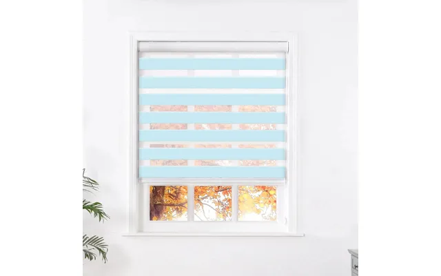 Bryant Essential Light Filtering Dual Shade Cord Loop Zebra Blinds - Blue 332 product image