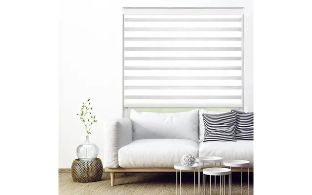 Bryant Essential Light Filtering Dual Shade Cord Loop Zebra Blinds - White 332