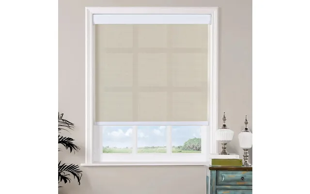 Hedda Room Darkening Loop Control Roller Blinds With Cassette - Tiny Beige 321