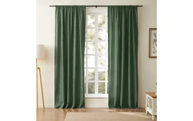 Jawara Luxury Linen Cotton Curtain Soft Top - Hunter Green J401-15 product image
