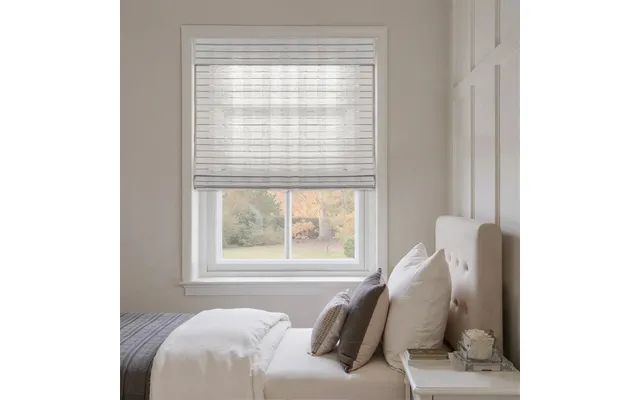 Lay Natural Paper Bamboo Woven Shade - Dove Grey