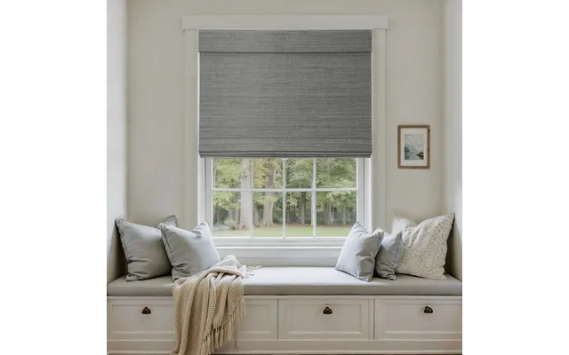 Lay Natural Ramie Bamboo Woven Shade - Grey