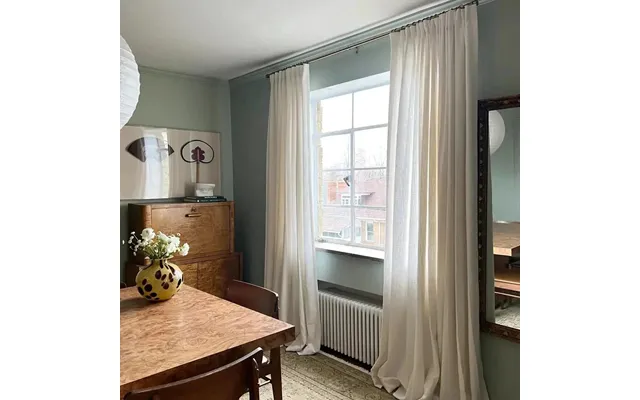 Liz Linen Ready Made Privacy Curtains Pinch Pleat Unlined - Sand Beige 1908-3 52w*96l
