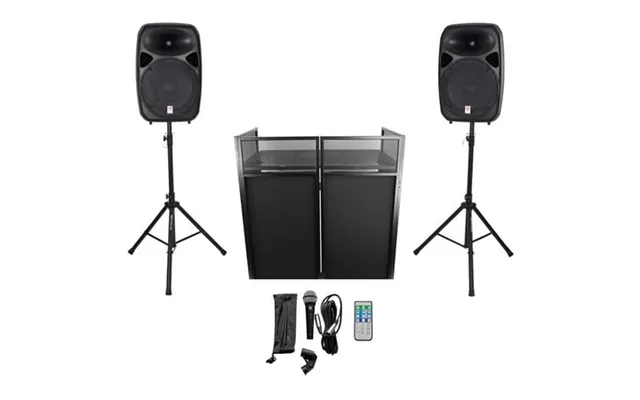 2 Rockville 15 Speakers Stands W Bluetooth Booth For Backyard Party Movie Night product image