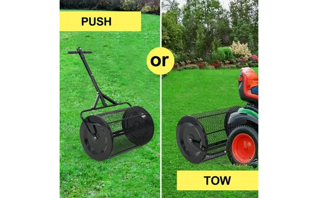 36 Peat Moss Spreader Compost Spreader With Metal Mesh Lawn And Garden Care Manure Spreader Roll 2-in-1 Atv And T-handle product image