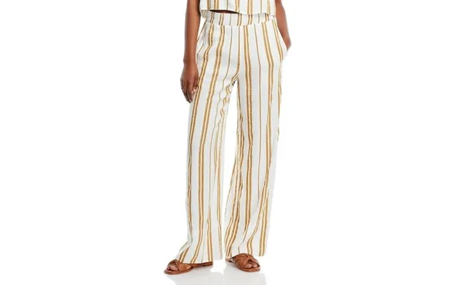 Bella Dahl Womens Linen Striped Wide Leg Pants product image