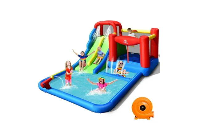 Costway Inflatable Water Slide Kids Jumping Bounce Castle Splash Pool With Ocean Balls & 780w Blower product image