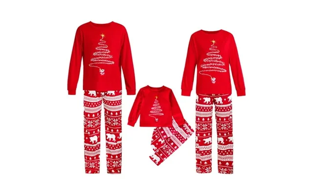 Grnshts Christmas Pajamas For Family Matching Family Xmas Pjs Sets Christmas Tree Printed Long Sleeve Top And Pants Slee product image