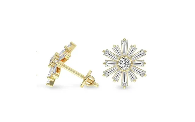 Lab Grown Diamond Fashion Earrings 5 Carat Igi Certified Taper Baguette Shape Sunflower Fashion Lab Diamond Stud Earring product image