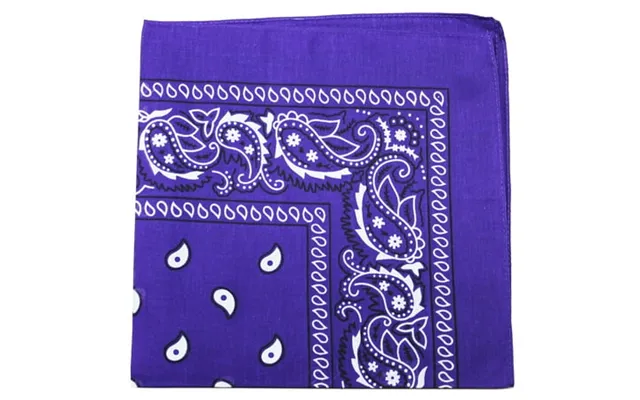 Pack Of 50 Daily Basic Cotton 22 X 22 Paisley Printed Bandana Purple product image