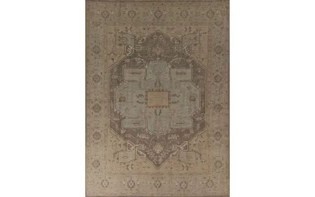 Rug Source Indoor Traditional Collection Greys & Charcoal Medallion Area Rug 10 4 X 8 4 Oriental Wool Carpet For Bedroom product image