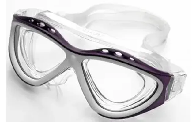 Aquaviz Ots Prescription Swim Mask - Purple-white-clear Skirt Clear Lenses With Insert