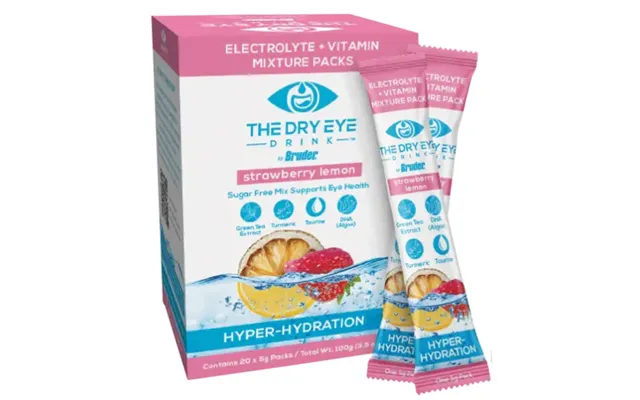 Dry Eye Drink Hydration Supplement - Am Strawberry Lemon Box Of 20