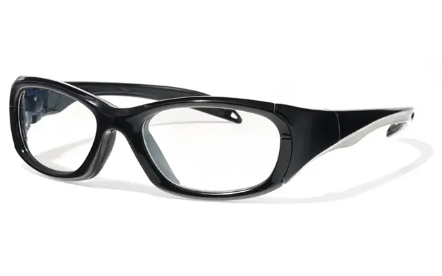 Ls Rec-specs F8 Morpheus Ii Safety Rated Sports Glasses - Shiny Black-silver Frame Clear Silver Lenses