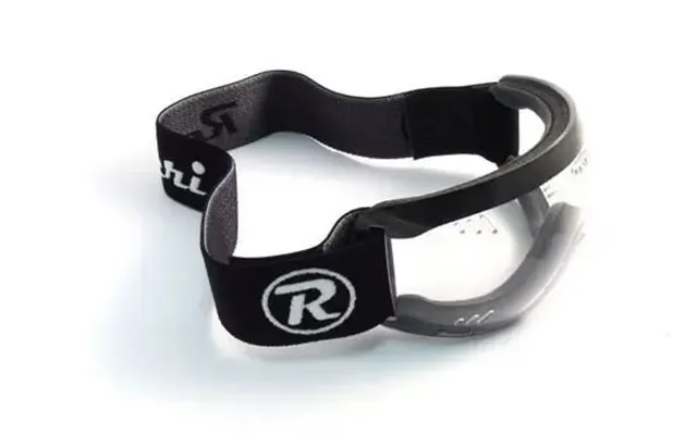 Raleri Sport Goggles - Black Frame Clear Lenses With Rx Adapter Size A