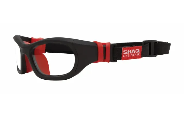 Shaq Sg104z Safety Rated Sports Goggles - Black With Red Clear Lenses