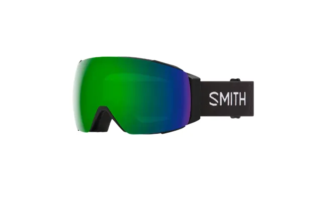 Smith I O Mag Ski Goggles - Black Goggle Chromapop Sun Green Mirror And Storm Flash Lenses