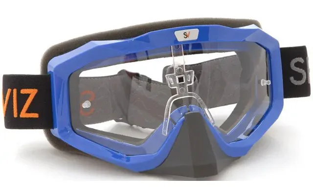 Sportviz Otl Moto Cross Goggle - Blue With Clear Adapter Clear Lenses