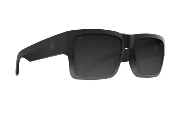 Spy Optic Cyrus Sunglasses - Soft Matte Black Fade Frame Happy Gray Green Black Mirror Lenses
