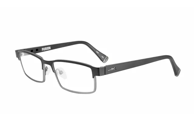 Wiley-x Fusion Safety Glasses - Matte Black-dark Gunmetal Temples With Clear Lenses