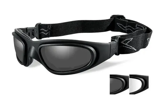 Wiley-x Sg-1 Sunglasses - Matte Black Frame With Smoke Gray And Clear Lenses