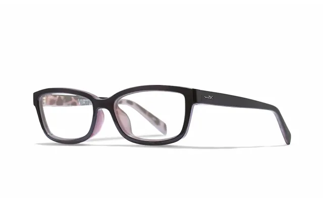 Wiley-x Wx Virtue Safety Glasses - Gloss Midnight Blue-lilac Demi Temples Frame With Clear Lenses