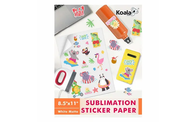 100% Waterproof Matte White Sublimation Sticker Paper 25 Sheets - 25