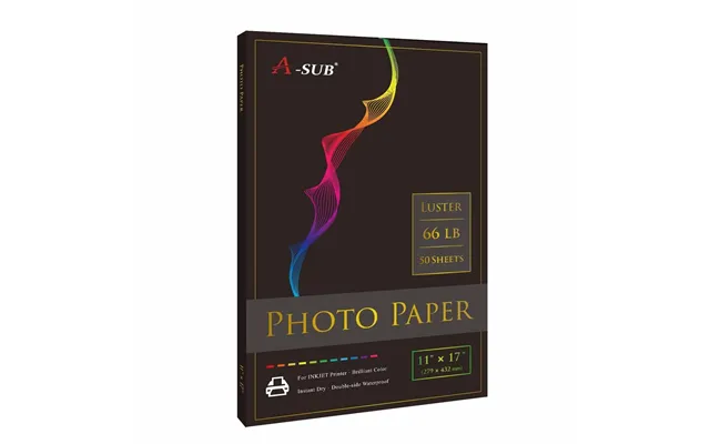 A-sub 11 X17 Luster Photo Paper 66lb 250gsm 50 Sheets-resin-coated