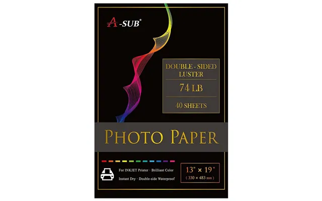 A-sub 13 X19 Double Sided Luster Photo Paper 74lb 300gsm-resin-coated