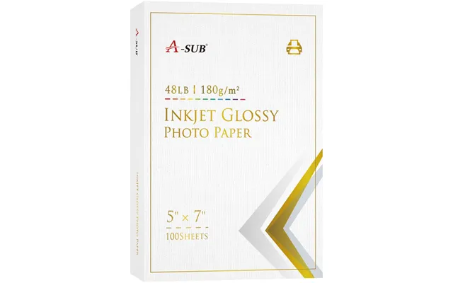 A-sub 5 X7 Inches Glossy Photo Paper 48lb 180gsm-cast Coated - 500