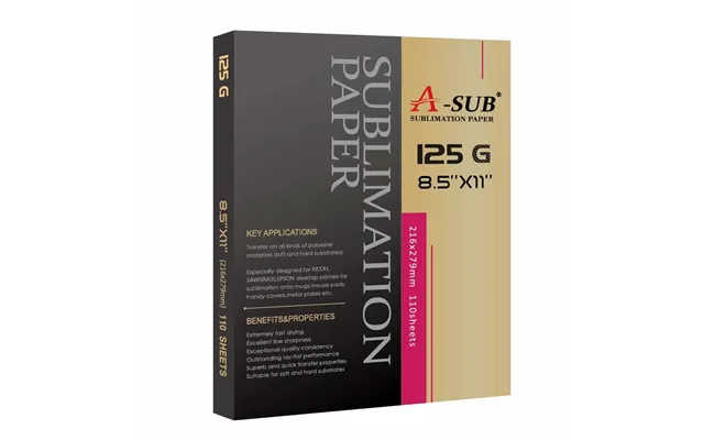 A-sub 8.5 X 11 Sublimation Paper 125gsm - 110 Sheets