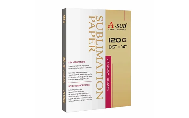 A-sub 8.5'' X 14'' Sublimation Paper 120gsm - 110 Sheets