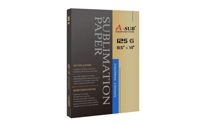 A-sub 8.5 X 14 Sublimation Paper 125gsm,110 Sheets