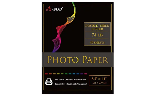 A-sub 8.5 X11 Double Sided Lusterphoto Paper 74lb 300gsm-resin-coated